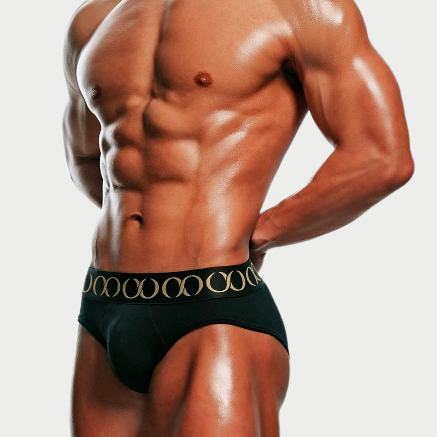 QS Gold Infinity Black Briefs